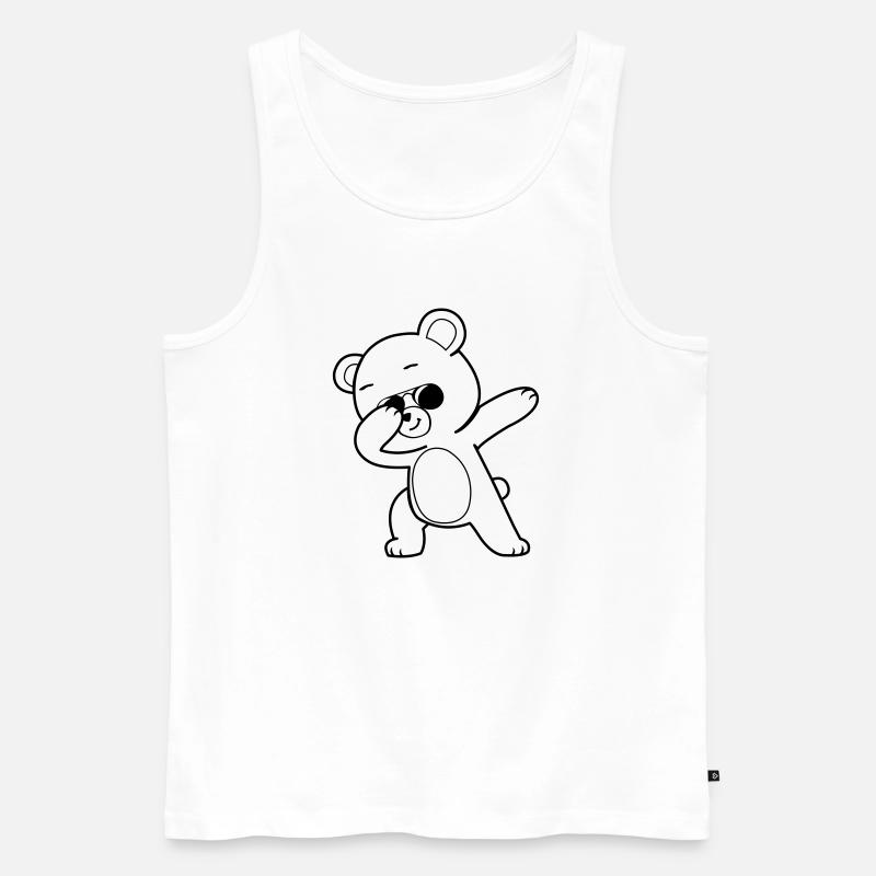 dabbing bär cool - Männer Premium Bio Tank Top - Weiß