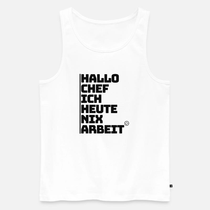 Hallo Chef - Männer Premium Bio Tank Top - Weiß