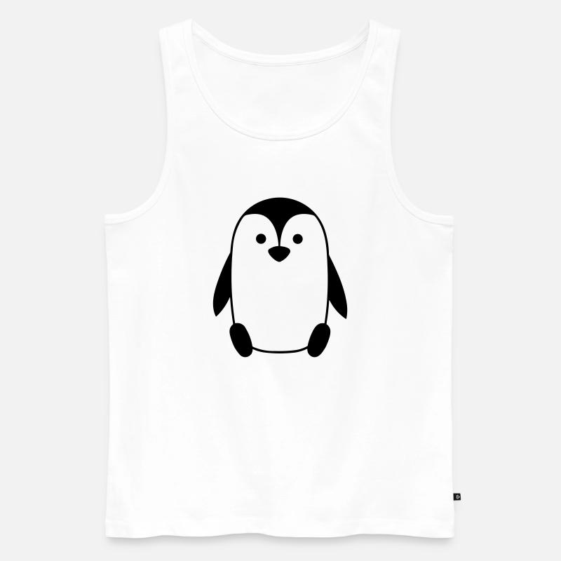 Pinguin - Männer Premium Bio Tank Top - Weiß