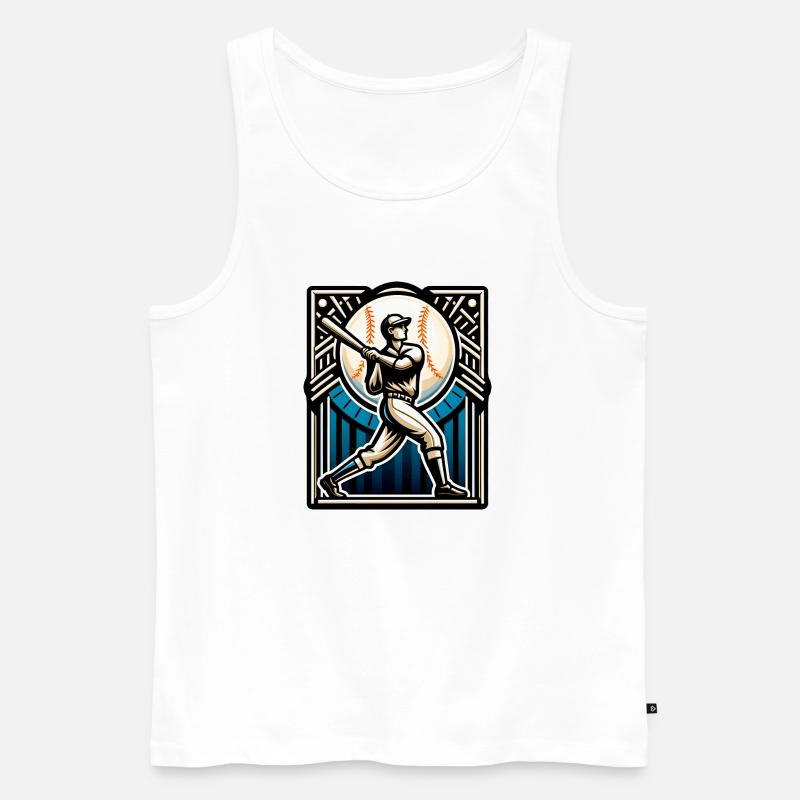 Baseball - Männer Premium Bio Tank Top - Weiß