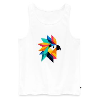 Oiseau - Débardeur bio Premium Homme - blanc - Devant - AI Model Male 178 light (178cm)