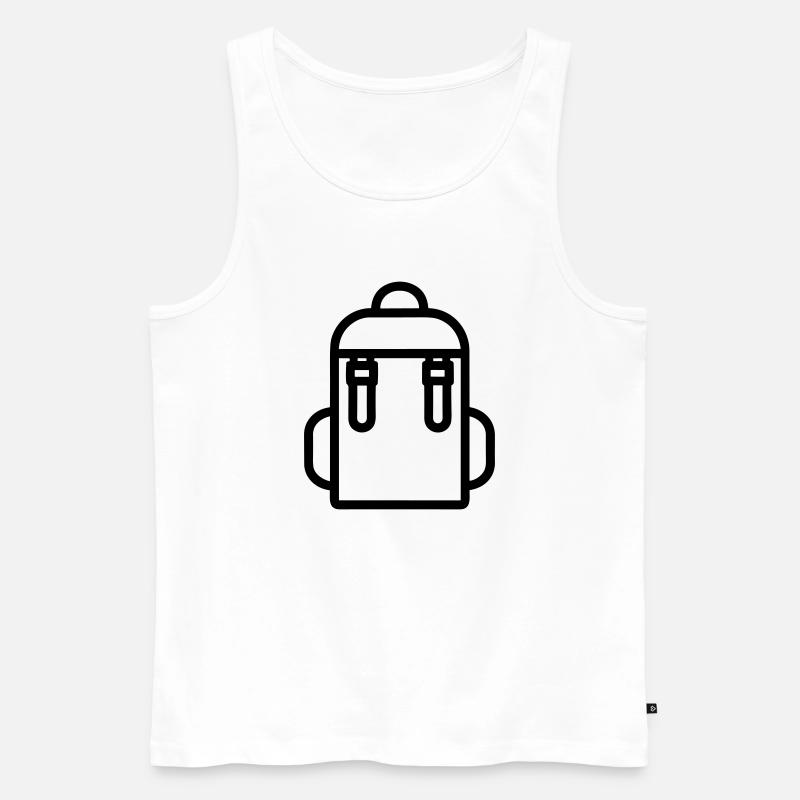 Rucksack - Männer Premium Bio Tank Top - Weiß