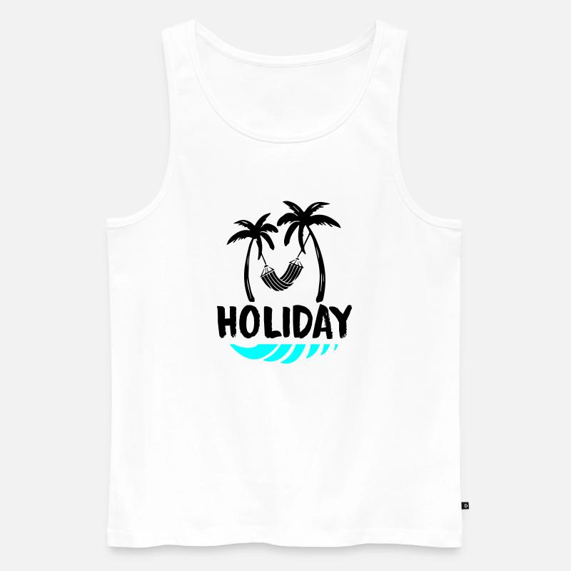 palms relax holiday - Männer Premium Bio Tank Top - Weiß