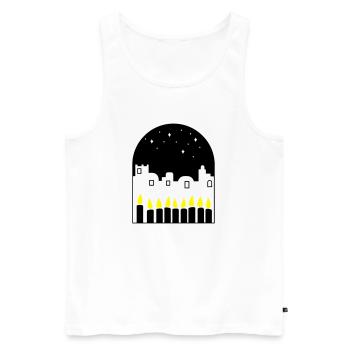 Candles at night - Men's Premium Organic Tank Top - white - Front - Michal (187cm)