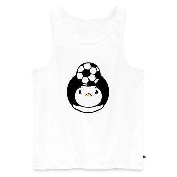 Ente spielt Fußball Kopfball Ball Kopf balancieren - Männer Premium Bio Tank Top - Weiß - Vorne - Michal (187cm)