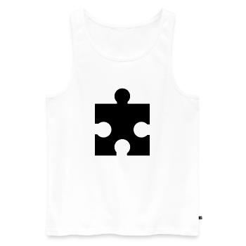 Puzzle - Men's Premium Organic Tank Top - white - Front - AI Model Male 178 light (178cm)