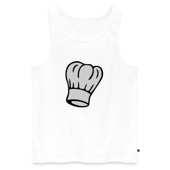 Chef's Hat 2-colored - Men's Premium Organic Tank Top - white - Front - AI Model Male 178 light (178cm)