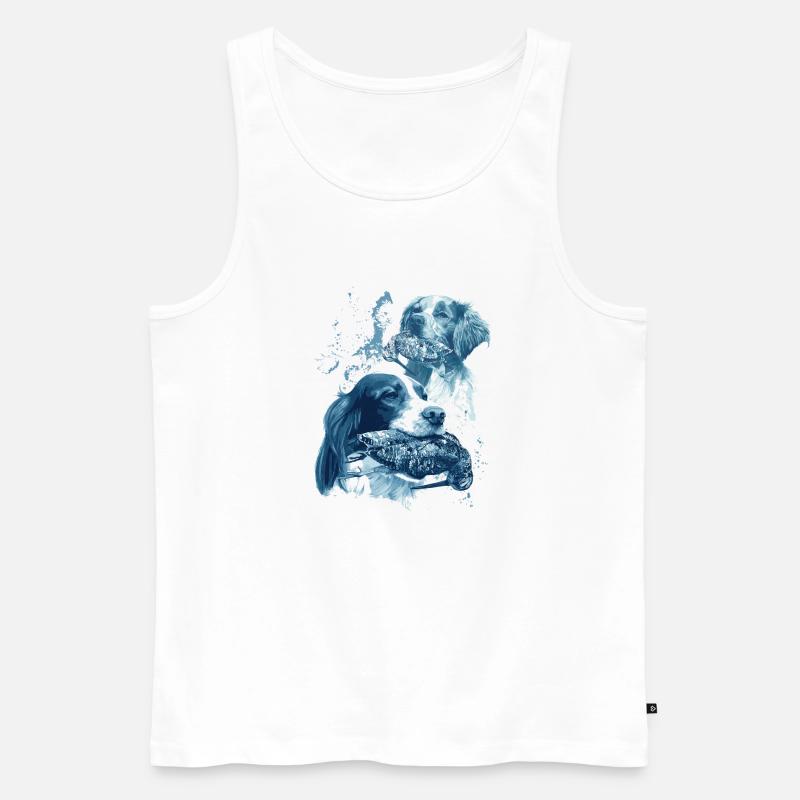Jagd Jäger Jagdhund - Männer Premium Bio Tank Top - Weiß