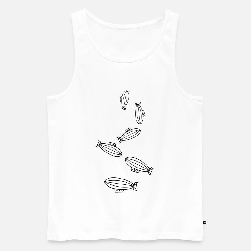 Zeppelin Icon Symbol - Männer Premium Bio Tank Top - Weiß
