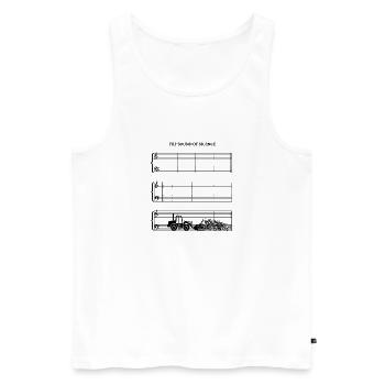 Sound Of Silence Notenblatt ohne Noten Radlader - Männer Premium Bio Tank Top - Weiß - Vorne - AI Model Male 178 light (178cm)