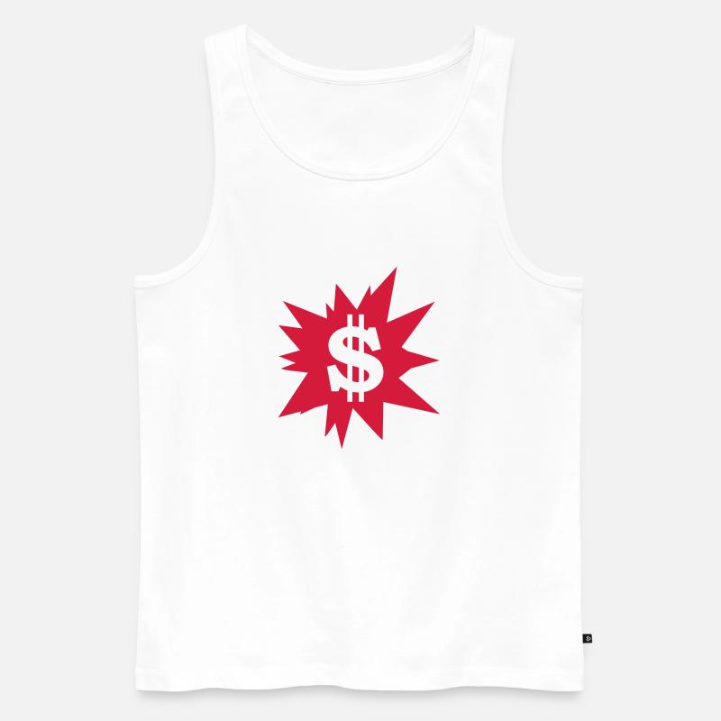 dollar - Männer Premium Bio Tank Top - Weiß