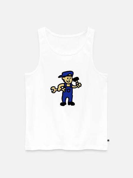 Handwerker 3 - Männer Premium Bio Tank Top - Weiß