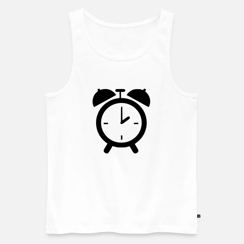 wecker - Männer Premium Bio Tank Top - Weiß