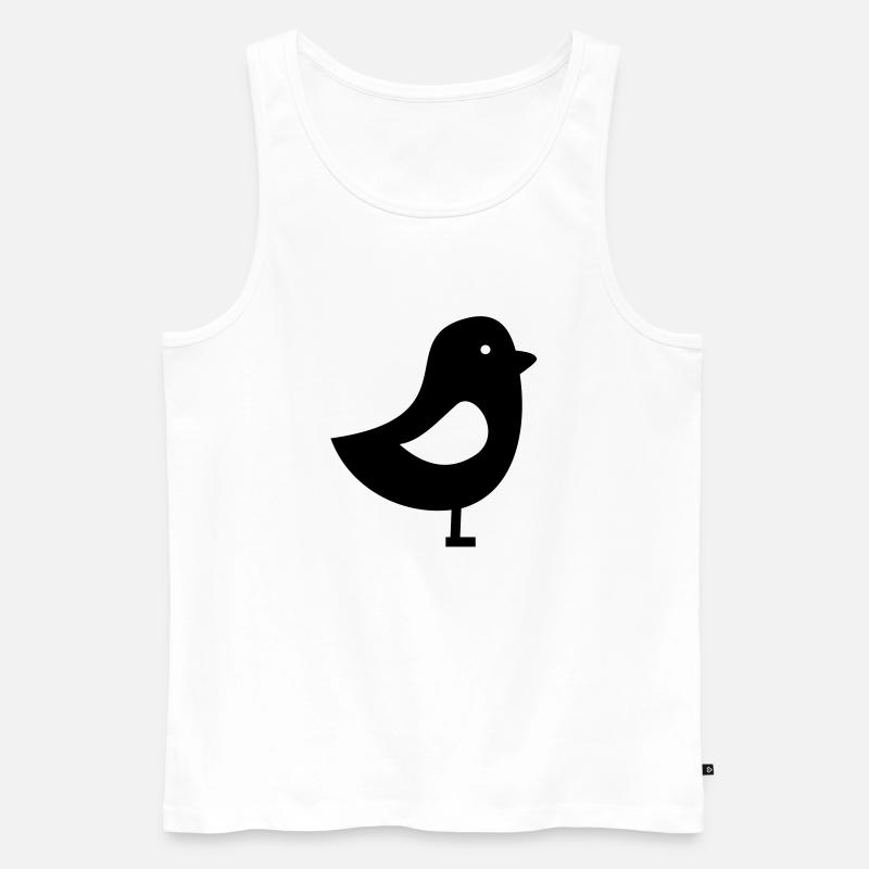 Vogel - Männer Premium Bio Tank Top - Weiß
