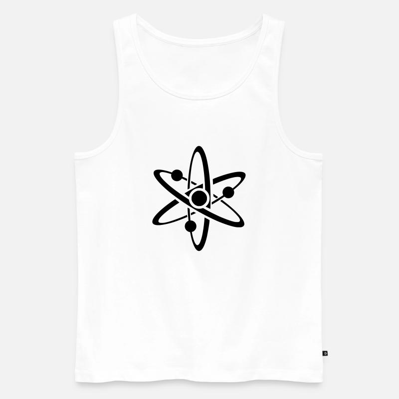 atom - Männer Premium Bio Tank Top - Weiß