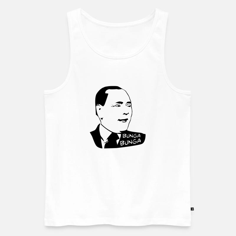 Berlusconi - Canottiera ecologica premium da uomo - bianco