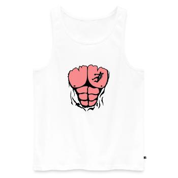 handball body torn muscle muscular body - Men's Premium Organic Tank Top - white - Front - Michal (187cm)