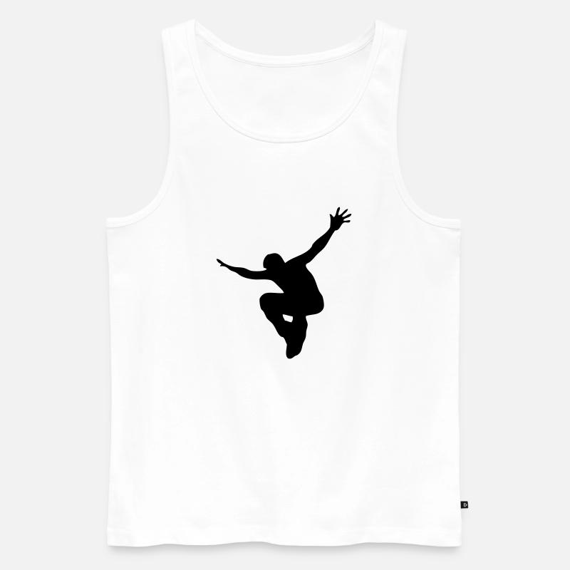 Jump! - Männer Premium Bio Tank Top - Weiß
