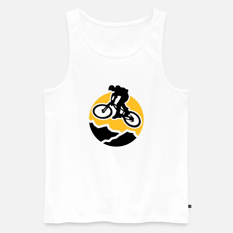 MountainBiker3 - Männer Premium Bio Tank Top - Weiß