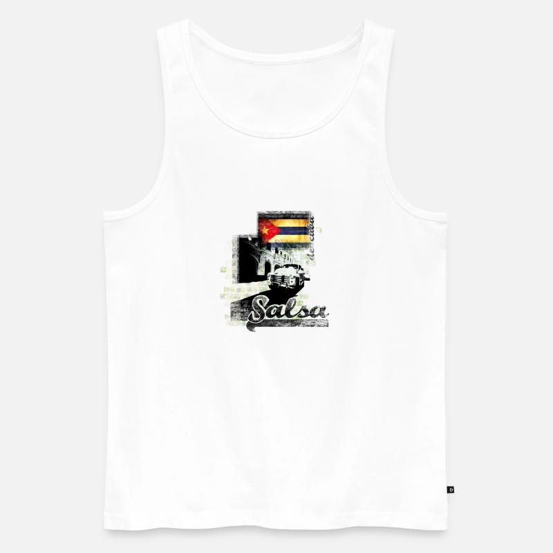 salsa - Männer Premium Bio Tank Top - Weiß