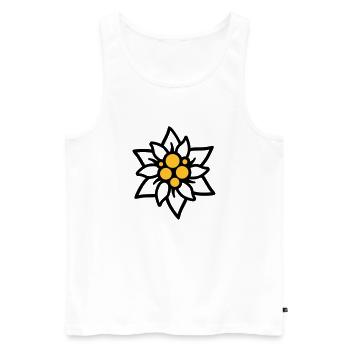 Edelweiß - Männer Premium Bio Tank Top - Weiß - Vorne - AI Model Male 178 light (178cm)