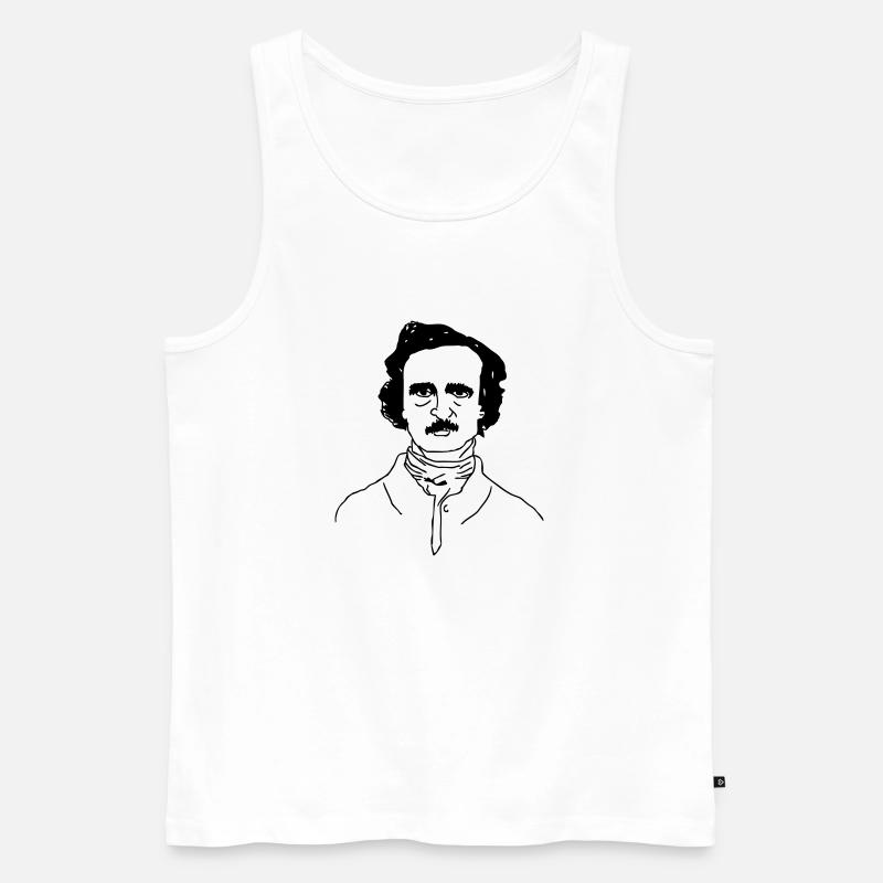 Edgar Allan Poe - Männer Premium Bio Tank Top - Weiß