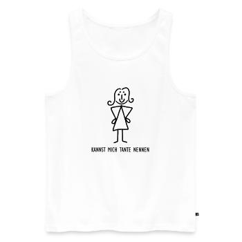 Kannst mich Tante nennen - Männer Premium Bio Tank Top - Weiß - Vorne - Michal (187cm)