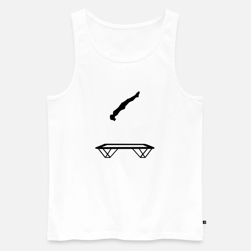 Trampolin - Männer Premium Bio Tank Top - Weiß