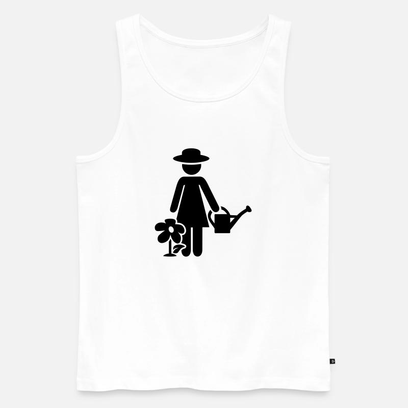 Gärtnerin - Männer Premium Bio Tank Top - Weiß
