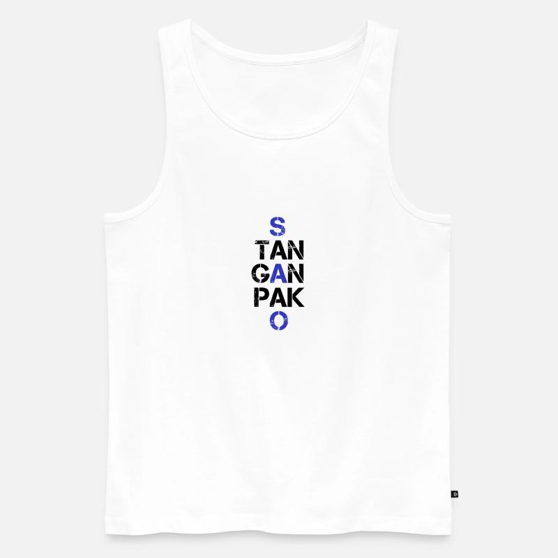 Wing Chun Bewegungen - Männer Premium Bio Tank Top - Weiß