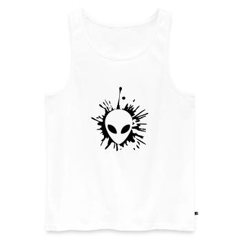 Alien blob of drops - Men's Premium Organic Tank Top - white - Front - AI Model Male 178 light (178cm)