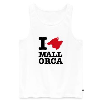 I love Mallorca - Men's Premium Organic Tank Top - white - Front - Michal (187cm)