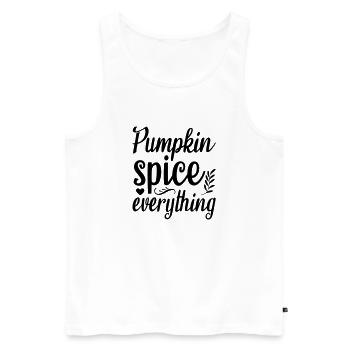 24 pumpkin spice everything - Men's Premium Organic Tank Top - white - Front - Michal (187cm)
