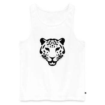 Leopard - Men's Premium Organic Tank Top - white - Front - AI Model Male 178 light (178cm)