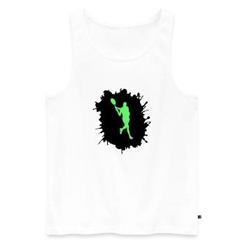 tennis klecks - Männer Premium Bio Tank Top - Weiß - Vorne - AI Model Male 178 light (178cm)