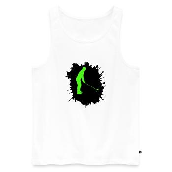 Golf Blobs - Débardeur bio Premium Homme - blanc - Devant - Michal (187cm)