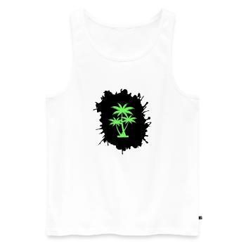 palmen klecks - Männer Premium Bio Tank Top - Weiß - Vorne - AI Model Male 178 light (178cm)