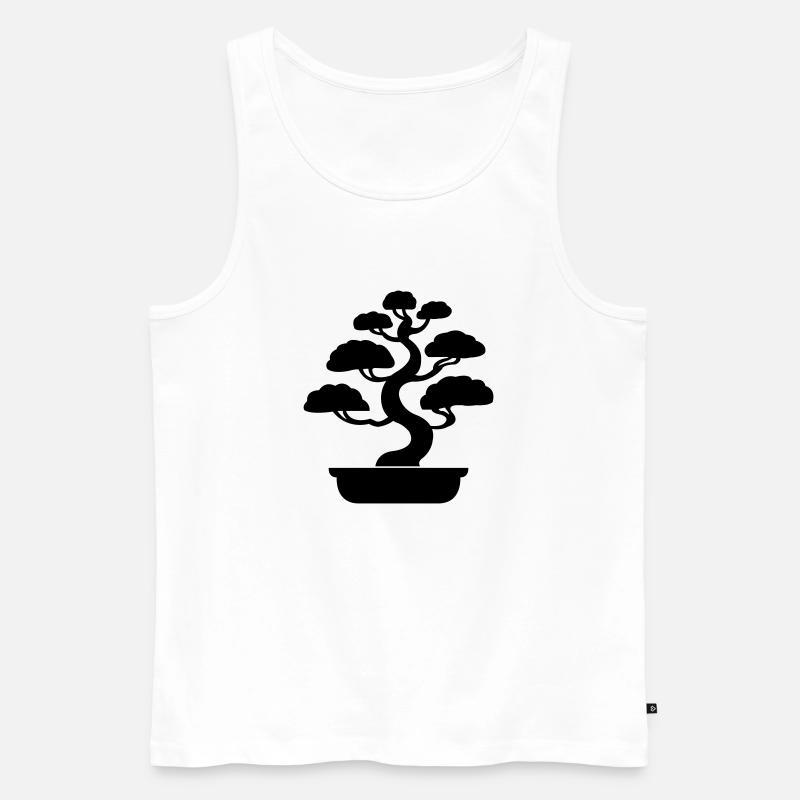 bonsai baum - Männer Premium Bio Tank Top - Weiß