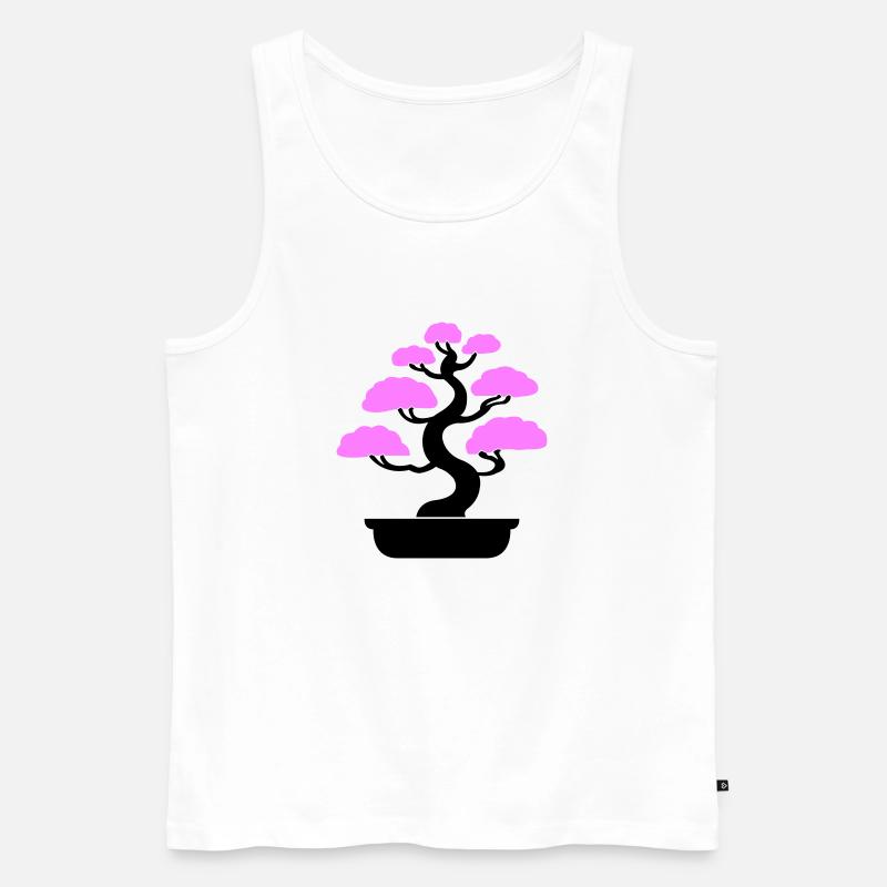 bonsai baum tree - Männer Premium Bio Tank Top - Weiß