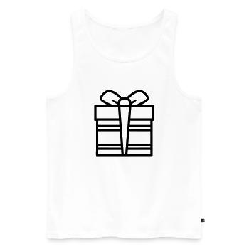 Kleine Geschenkbox - Männer Premium Bio Tank Top - Weiß - Vorne - AI Model Male 178 light (178cm)