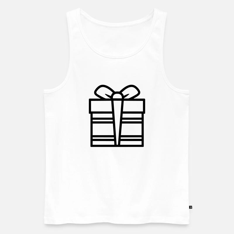 Kleine Geschenkbox - Männer Premium Bio Tank Top - Weiß