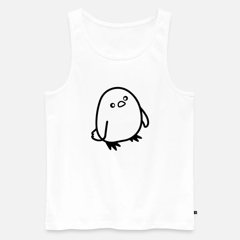 Pinguin - Männer Premium Bio Tank Top - Weiß