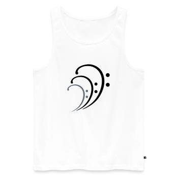 3 Clé de Musique de Fa Trois Notes de Musique Notes de Musique - Débardeur bio Premium Homme - blanc - Devant - Michal (187cm)