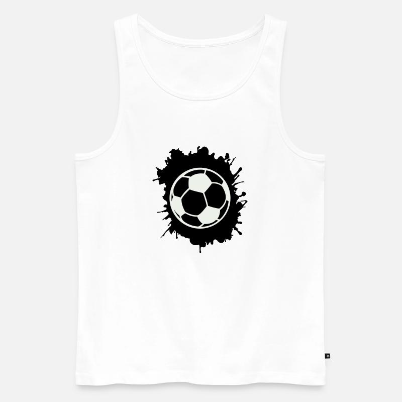 fußball klecks - Männer Premium Bio Tank Top - Weiß