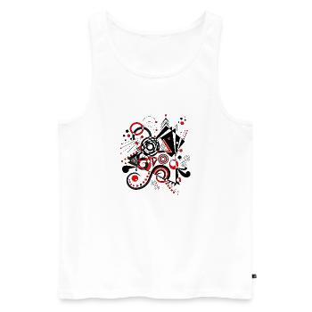 Abstrakte Kunst - Männer Premium Bio Tank Top - Weiß - Vorne - AI Model Male 178 light (178cm)