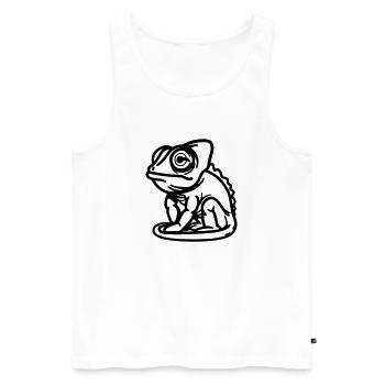 Caméléon - Débardeur bio Premium Homme - blanc - Devant - Michal (187cm)