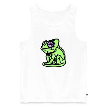 Caméléon - Débardeur bio Premium Homme - blanc - Devant - Michal (187cm)