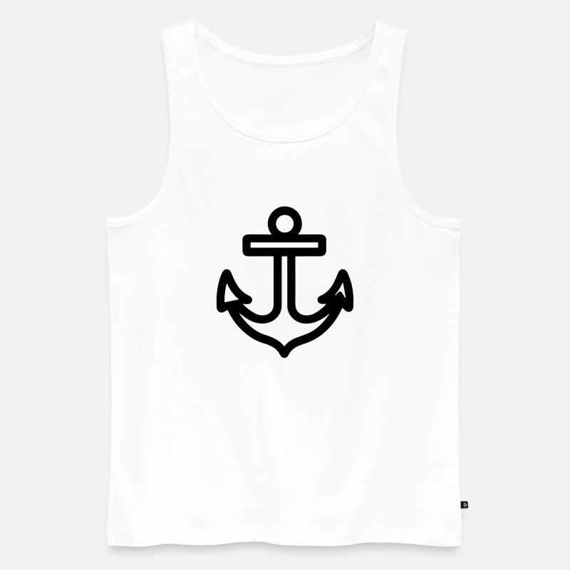 Anker - Männer Premium Bio Tank Top - Weiß
