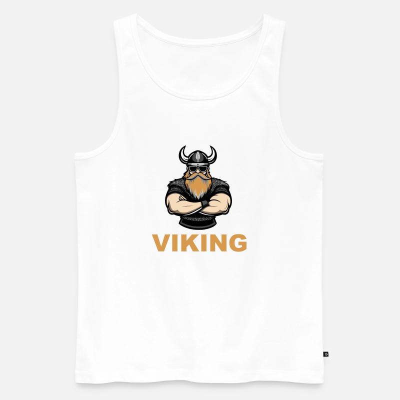 wikinger warrior 1 - Männer Premium Bio Tank Top - Weiß