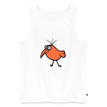 Bird peeps cute funny goofy funny confused comic - Men's Premium Organic Tank Top - white - Front - AI Model Male 178 light (178cm)